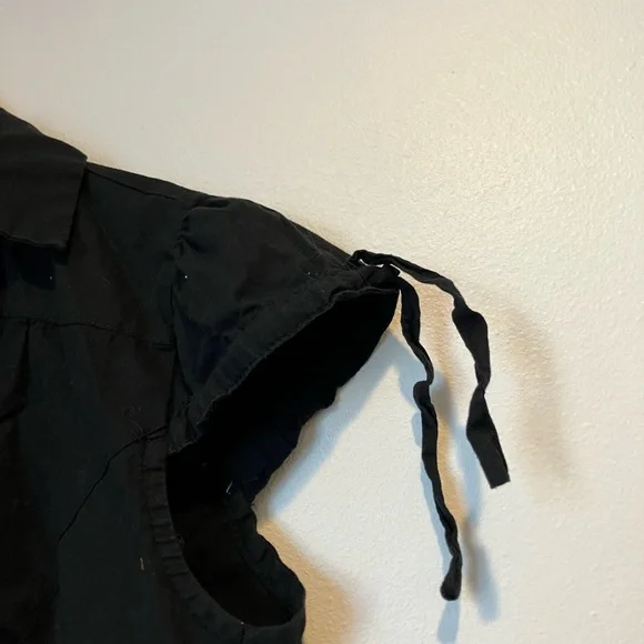 Women's Black Button-Down Top - Picture 2 of 6